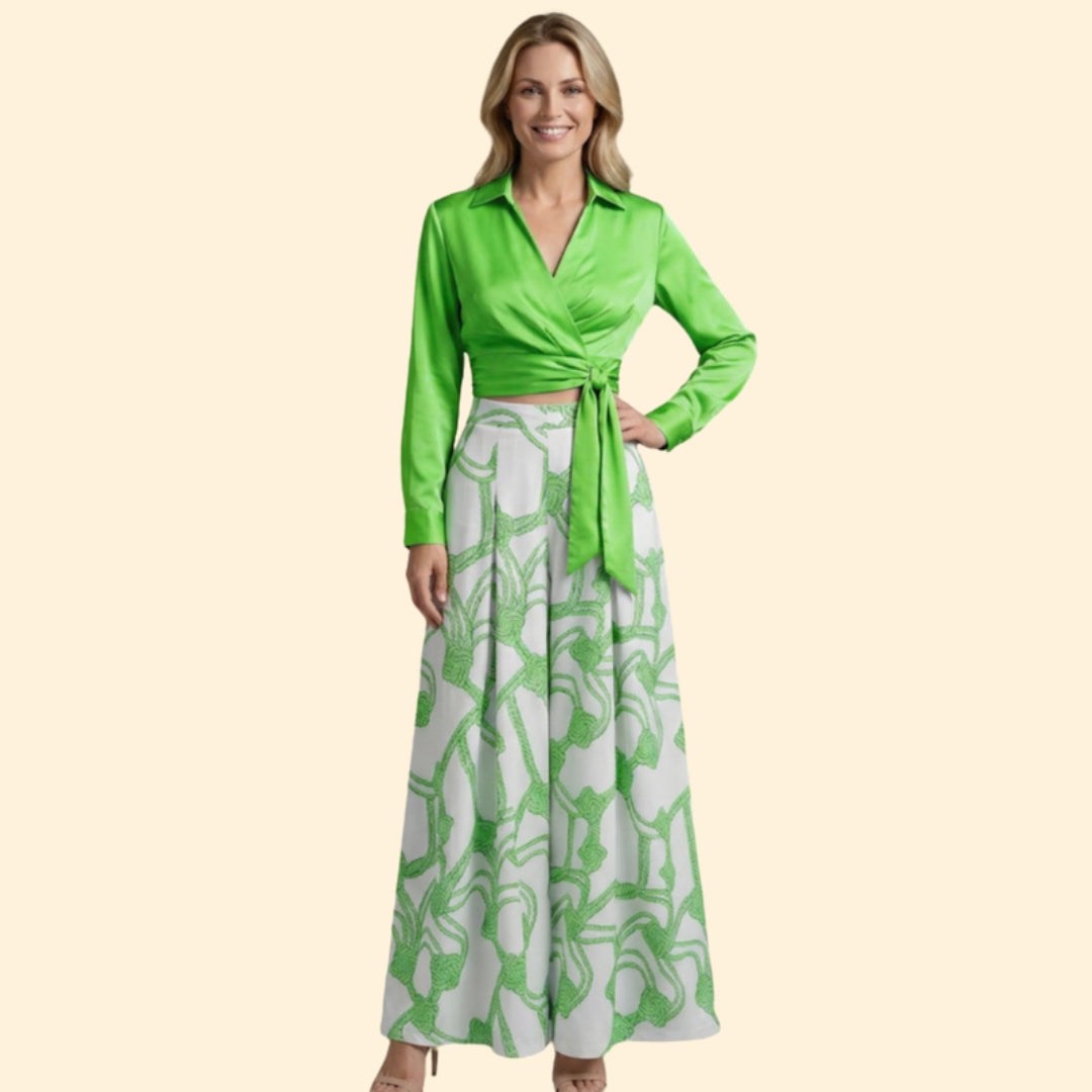 Women's Chic Crop & Skirt Set