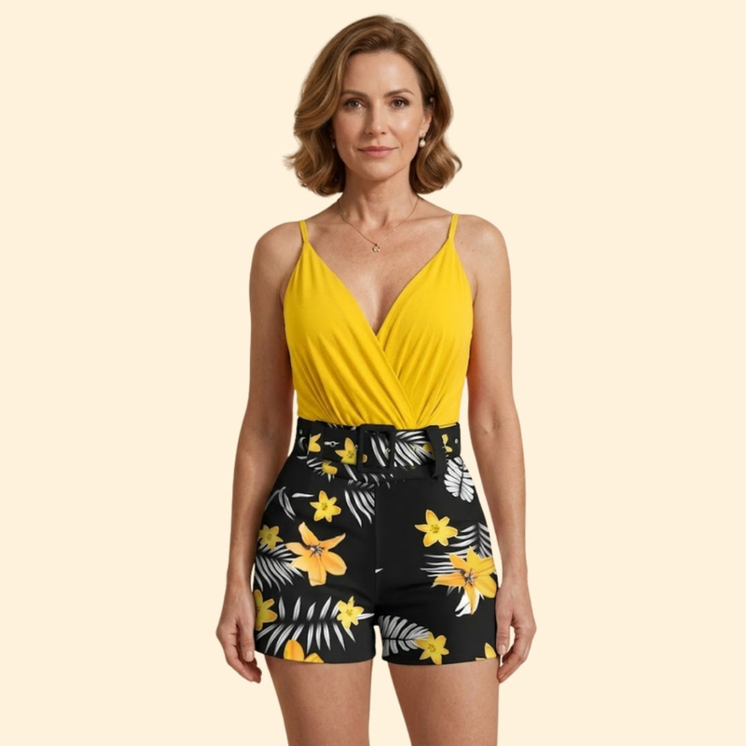 Women's Chic Floral Jumpsuit