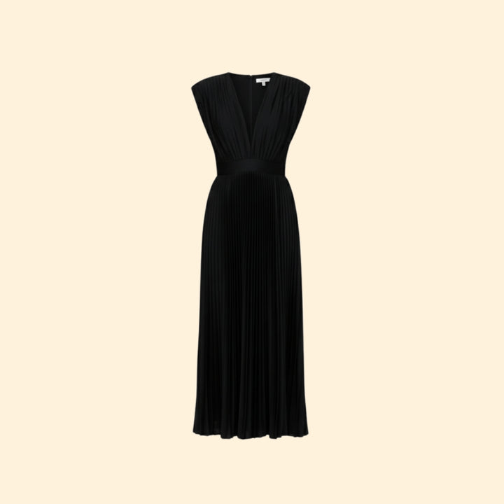 Women's Chic Pleated Midi Dress