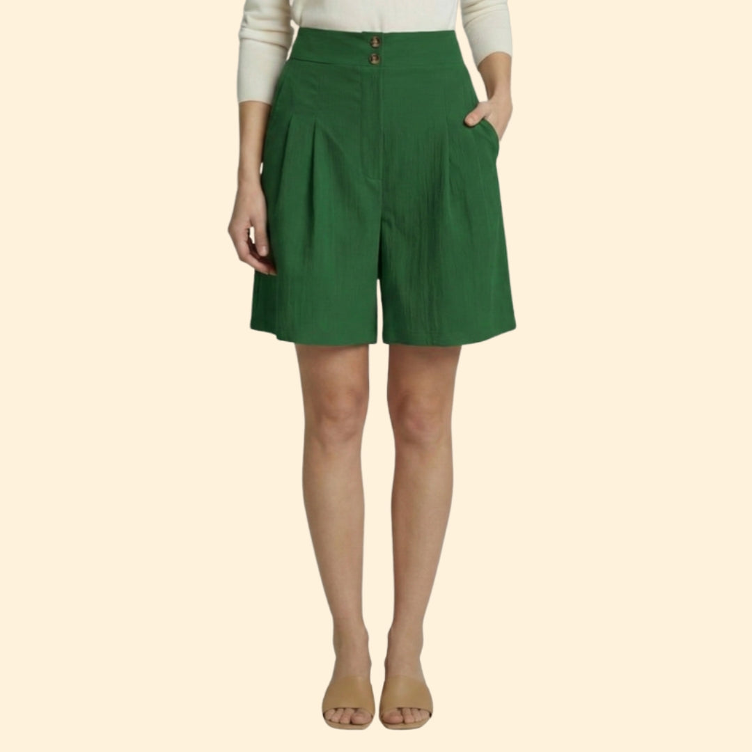 Women's Chic Pleated Shorts