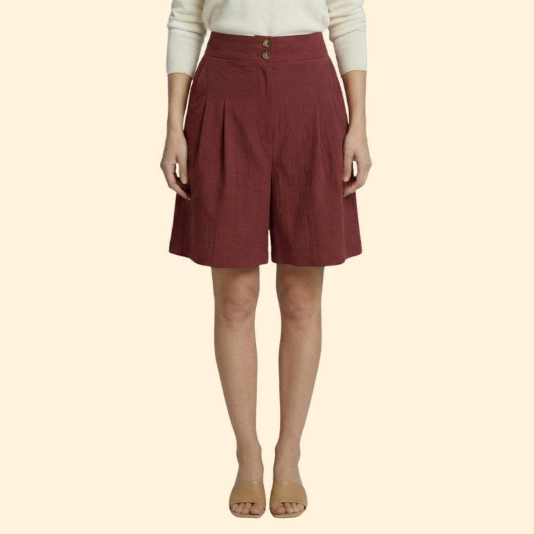 Women's Chic Pleated Shorts