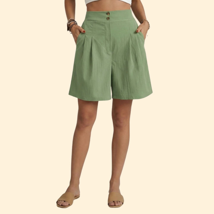 Women's Chic Pleated Shorts