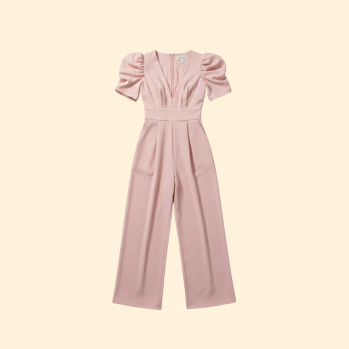 Women's Chic Puff Sleeve Jumpsuit
