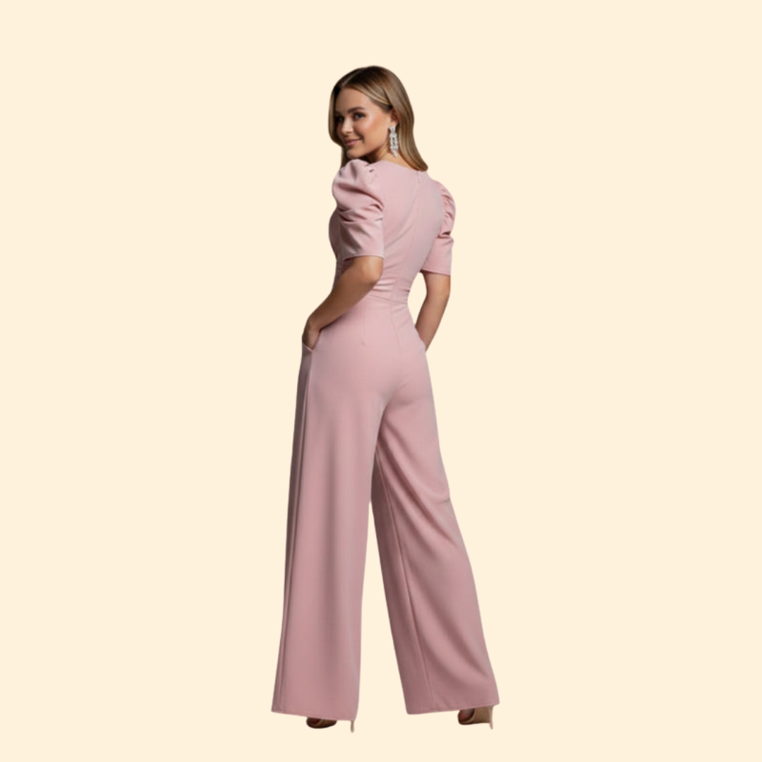 Women's Chic Puff Sleeve Jumpsuit
