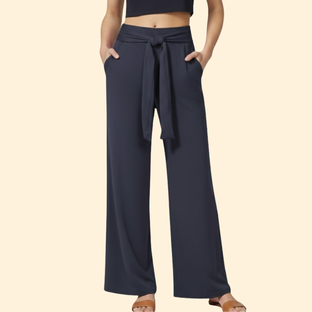 Women's Chic Tie-Waist Trousers