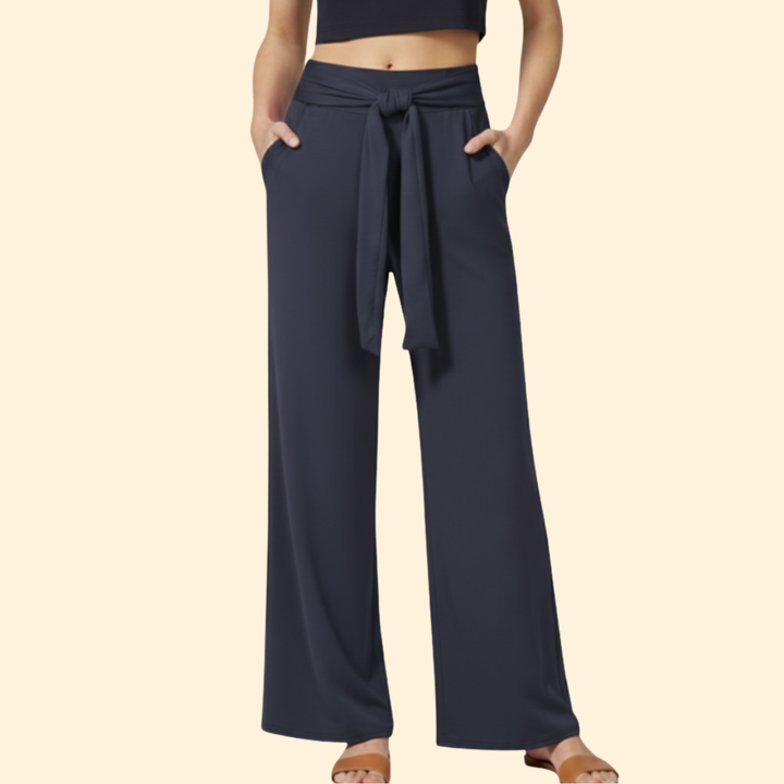 Women's Chic Tie-Waist Trousers