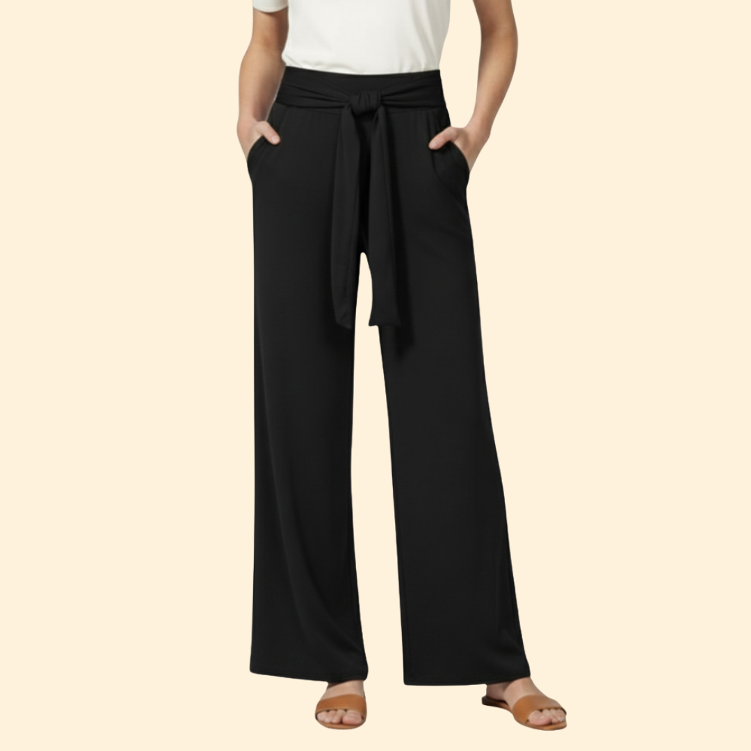 Women's Chic Tie-Waist Trousers