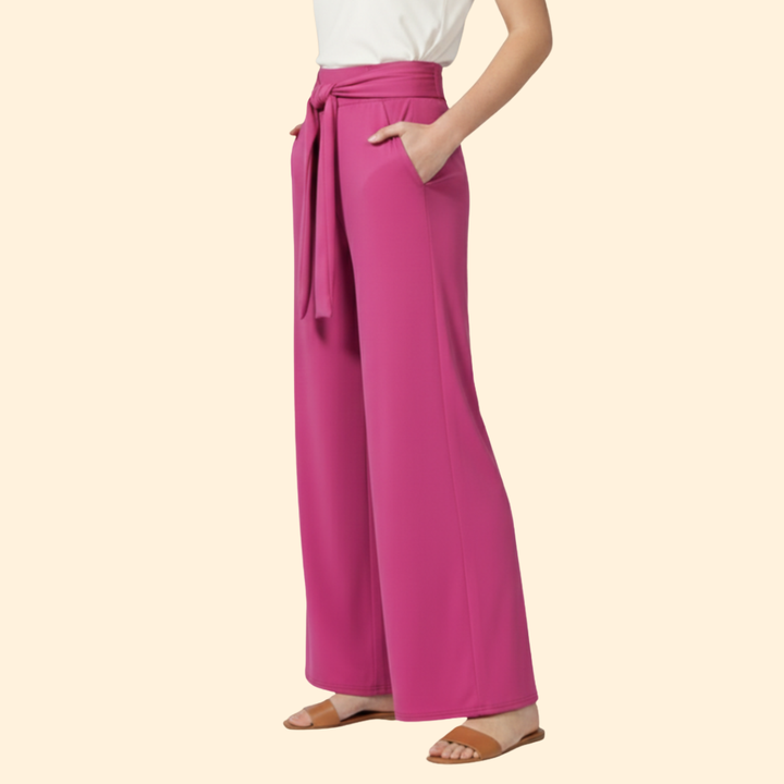 Women's Chic Tie-Waist Trousers