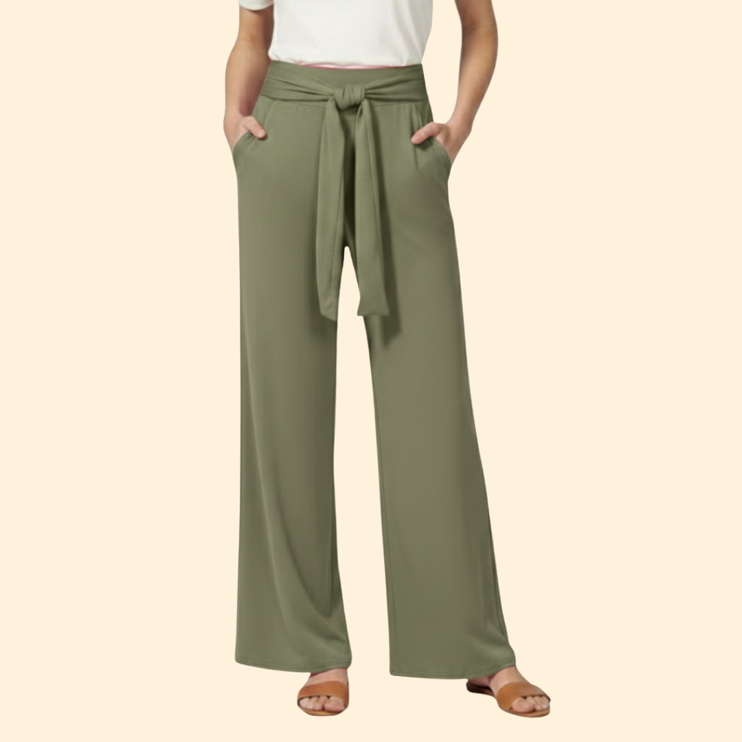 Women's Chic Tie-Waist Trousers