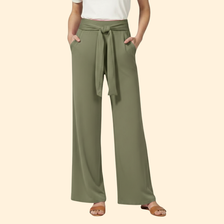 Women's Chic Tie-Waist Trousers
