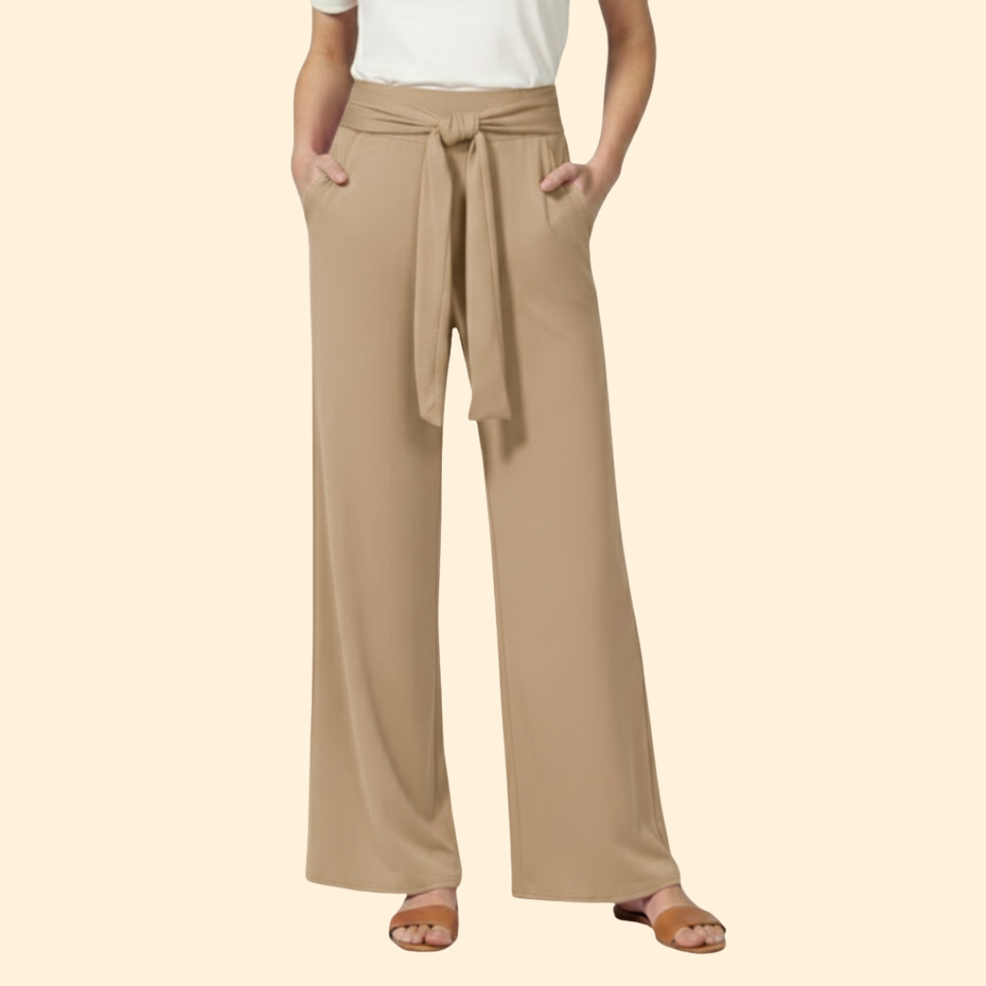 Women's Chic Tie-Waist Trousers