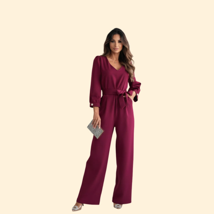 Women’s Chic Tie Waist Jumpsuit