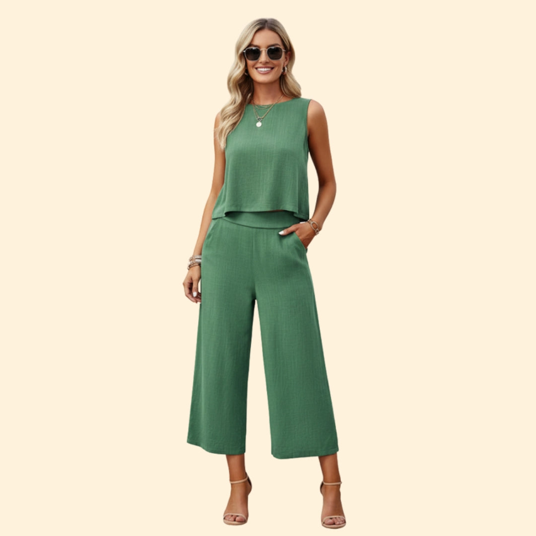 Women's Chic Top and Pants Set