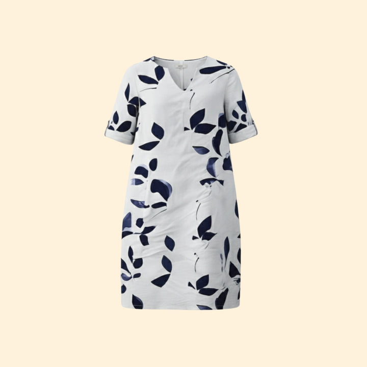Women's Chic V-Neck Leaf Dress