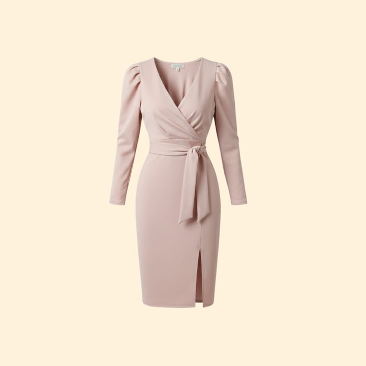 Women's Chic Wrap Midi Dress