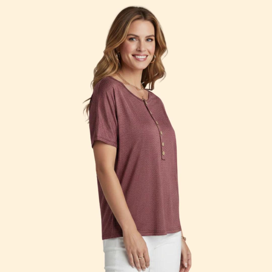 Women's Classic Buttoned T-Shirt