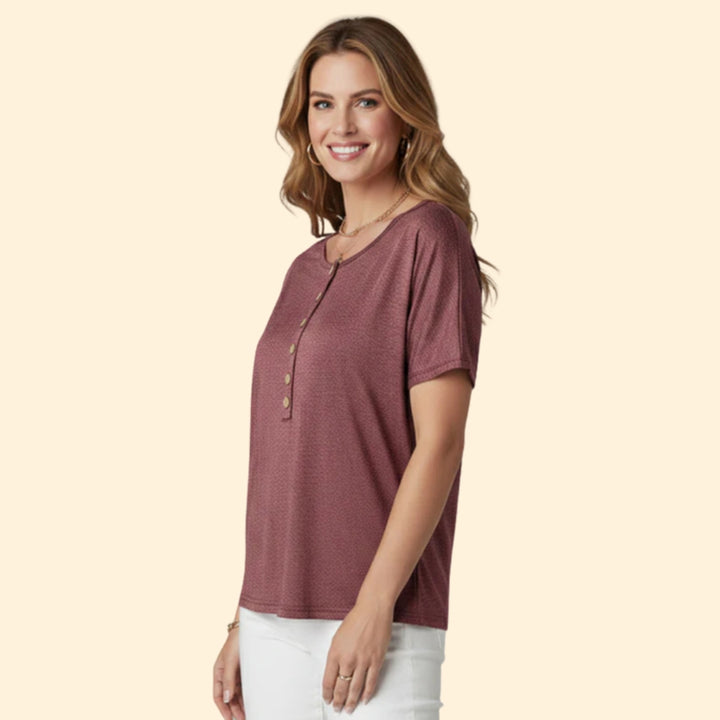 Women's Classic Buttoned T-Shirt