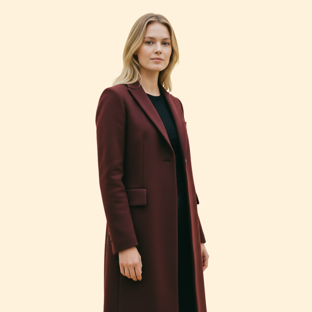 Women’s Coat with Streamlined Design