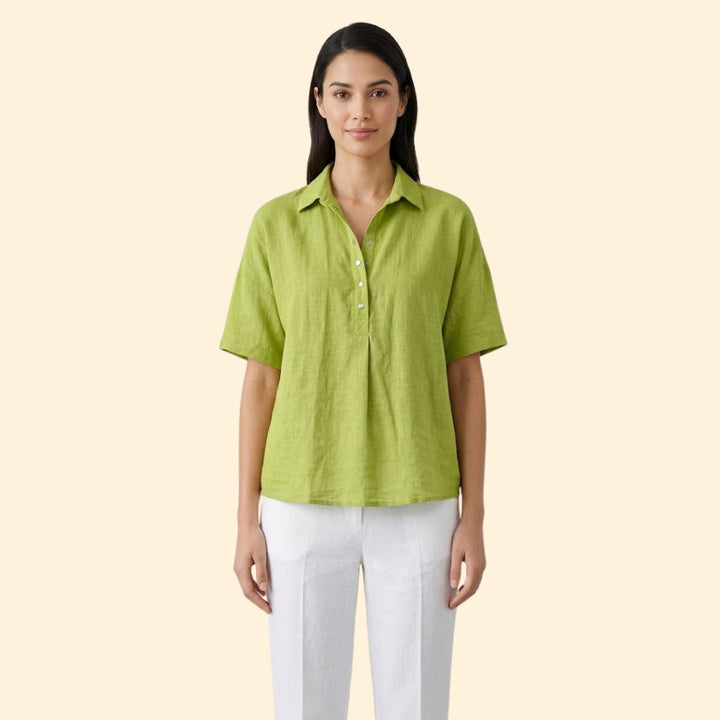Women's Collared Button Blouse