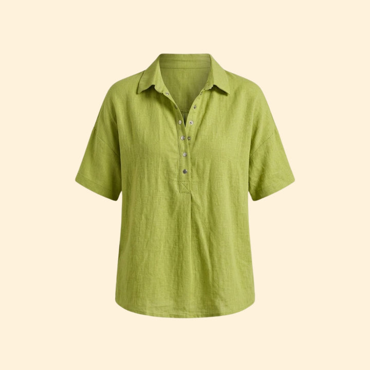Women's Collared Button Blouse