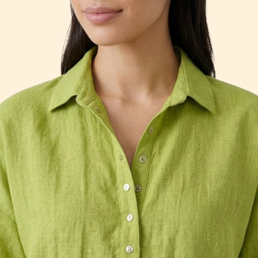Women's Collared Button Blouse