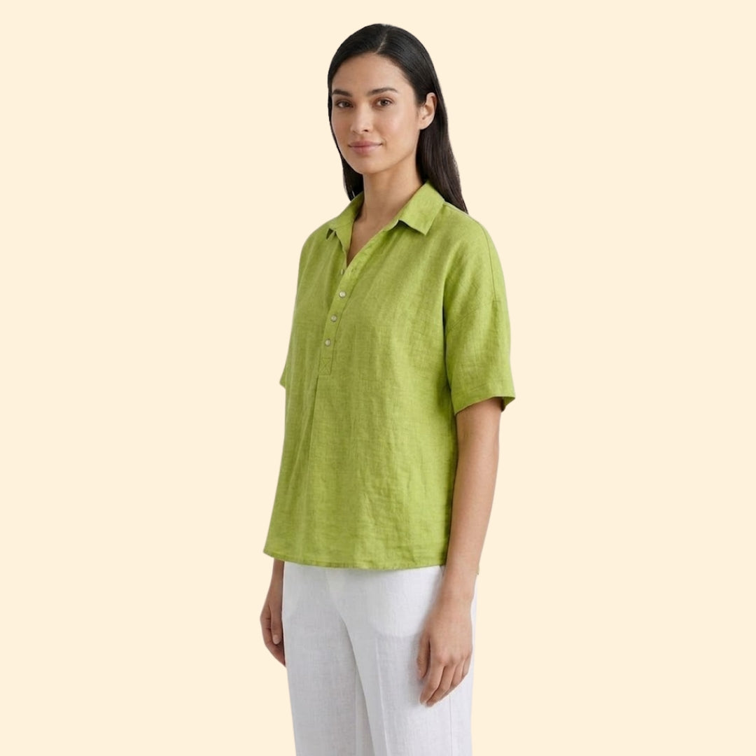 Women's Collared Button Blouse