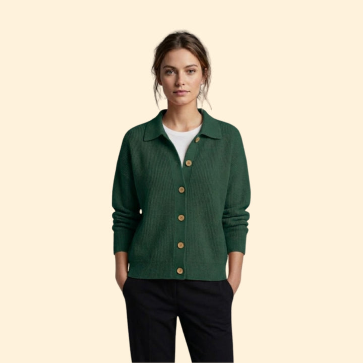 Women’s Collared Knit Cardigan
