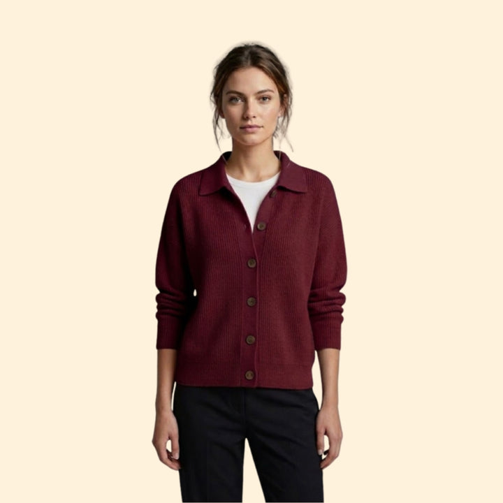 Women’s Collared Knit Cardigan