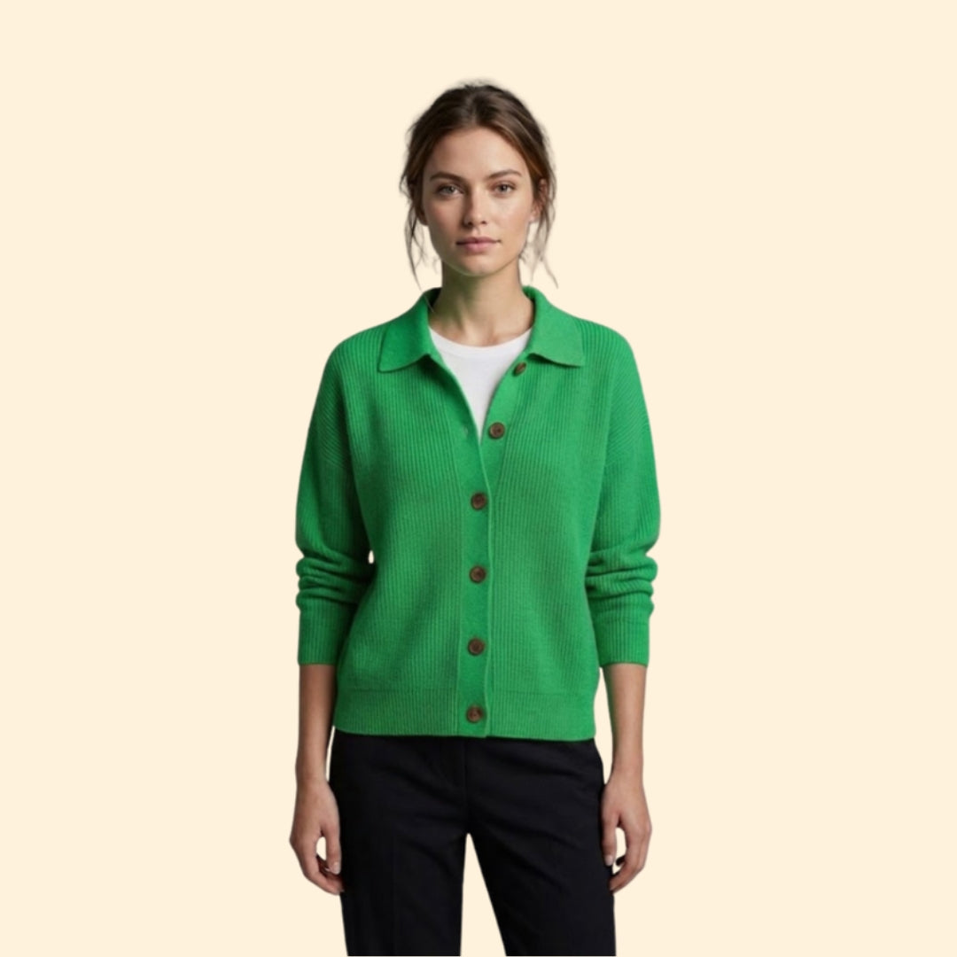 Women’s Collared Knit Cardigan