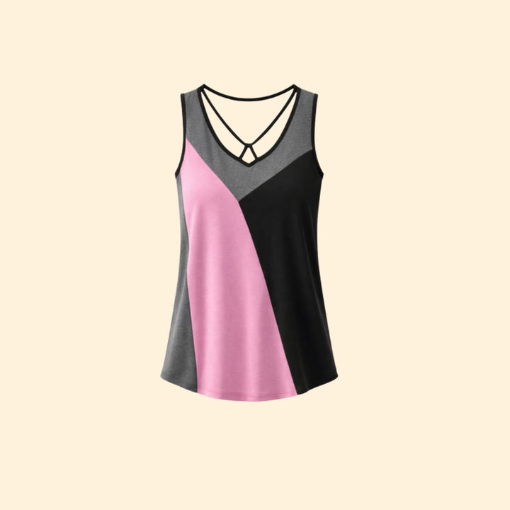 Women’s Color-Blocked Sleeveless Top