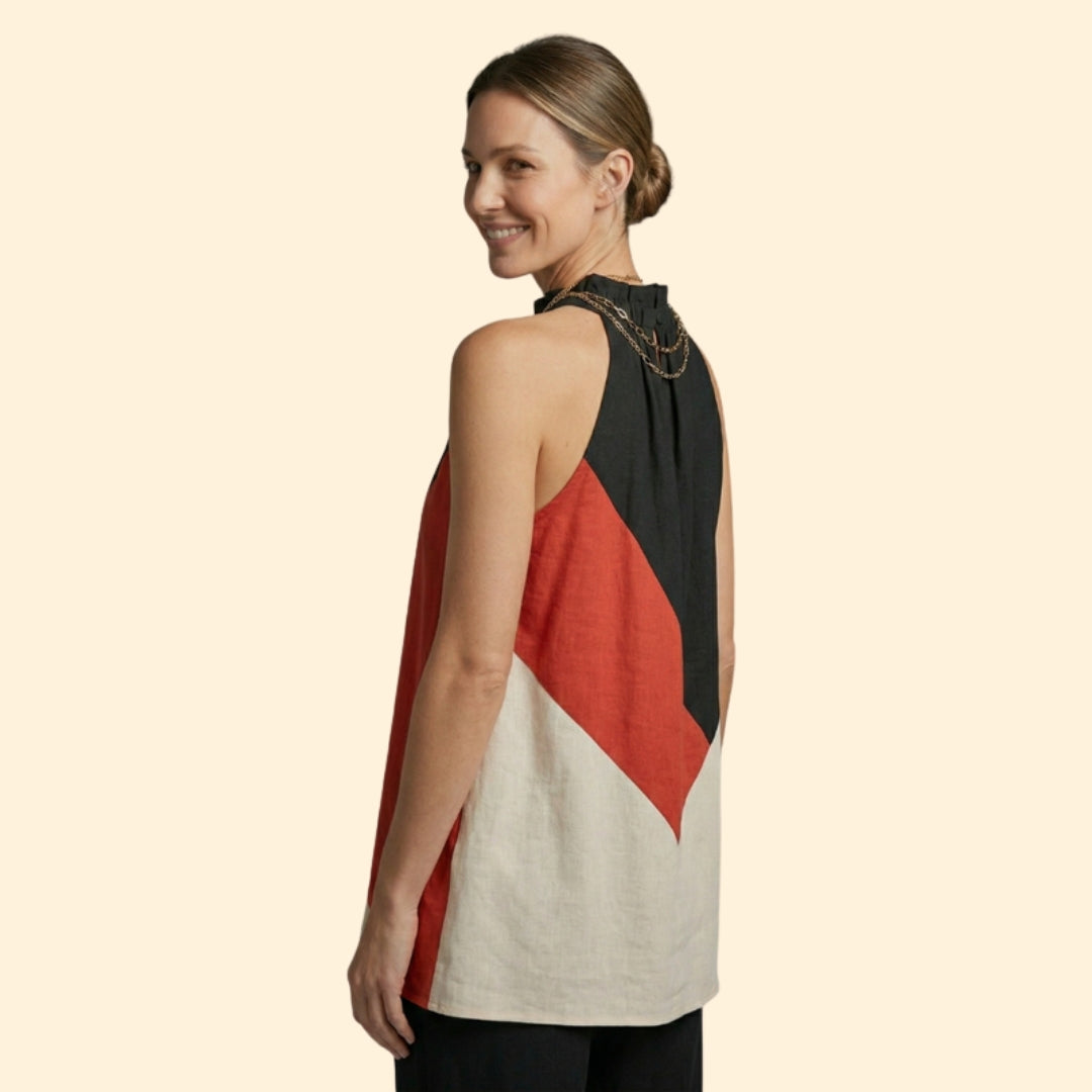Women's Colorblock Halter Top