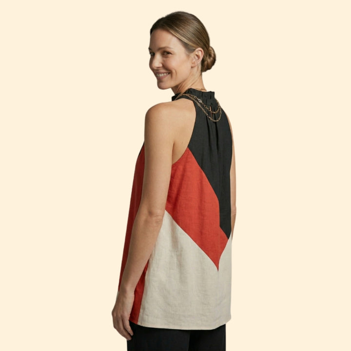 Women's Colorblock Halter Top
