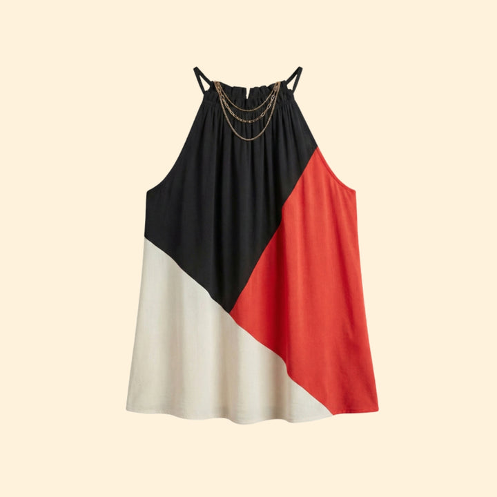 Women's Colorblock Halter Top