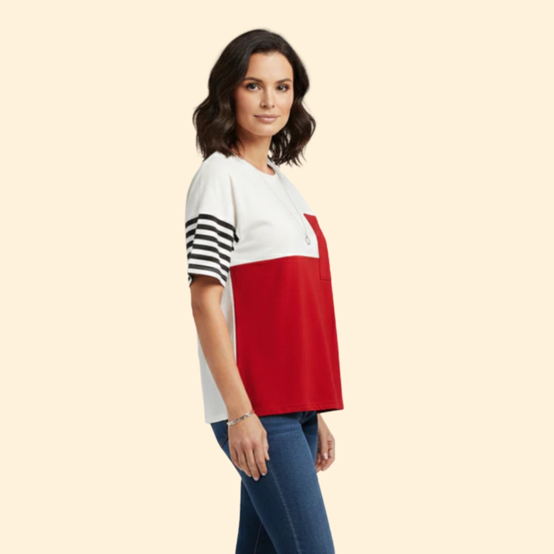 Women's Colorblock Pocket Tee