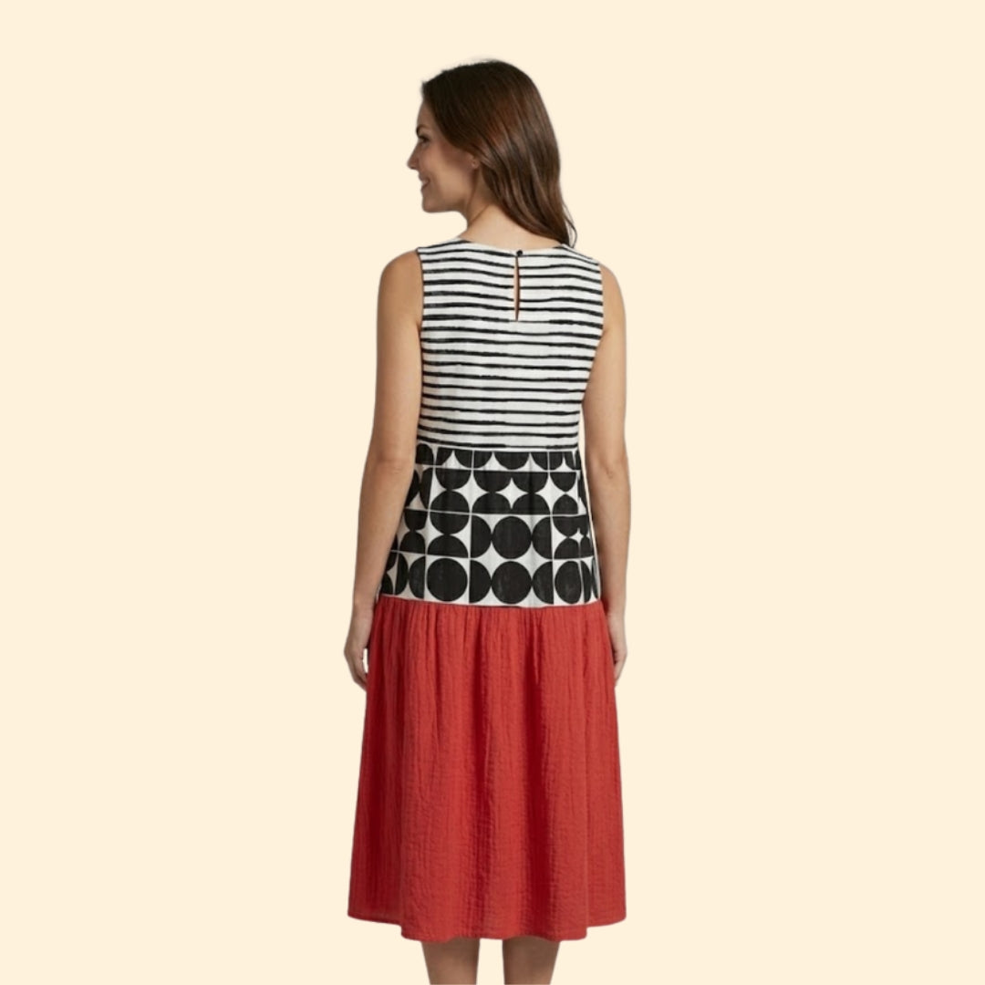 Women's Colourblock Midi Dress