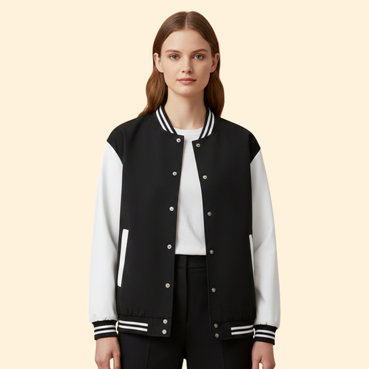 Women’s Contrast Sleeve Bomber Jacket