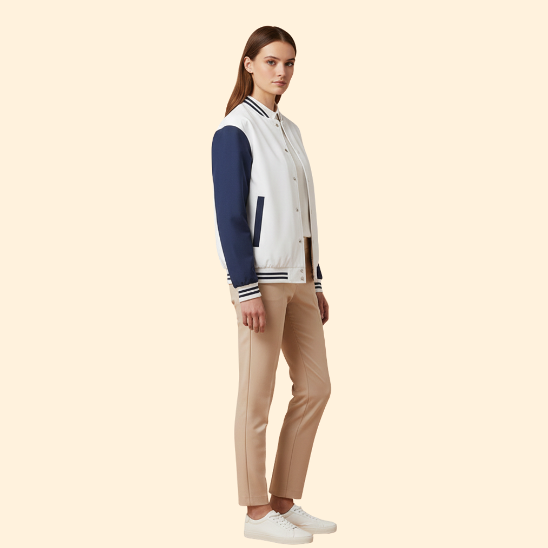Women’s Contrast Sleeve Bomber Jacket
