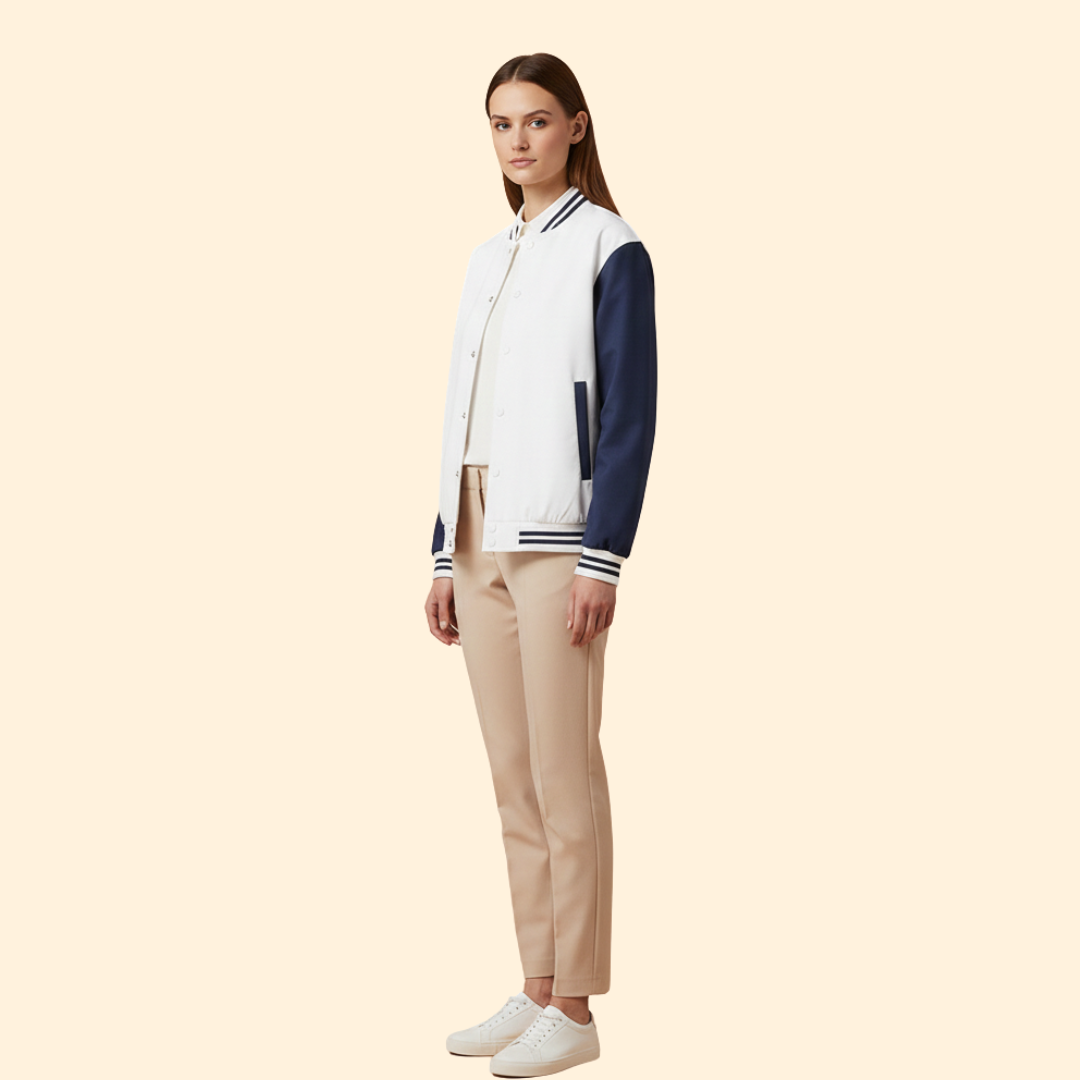 Women’s Contrast Sleeve Bomber Jacket