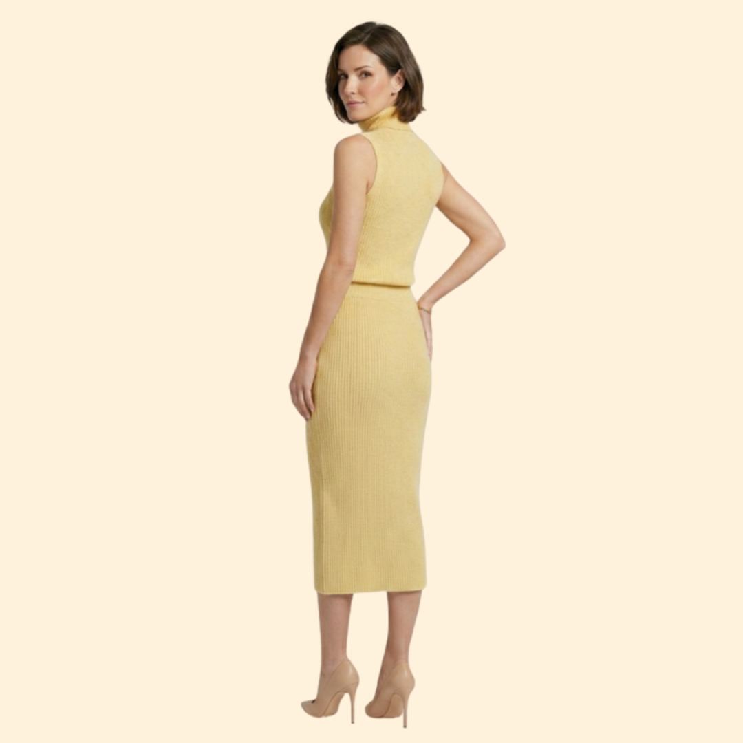 Women's Cozy Knit Top and Skirt