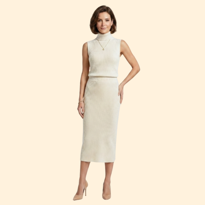 Women's Cozy Knit Top and Skirt