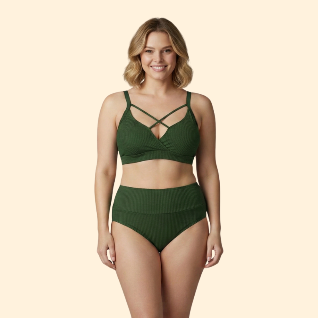 Women's Criss-Cross Ribbed Bikini