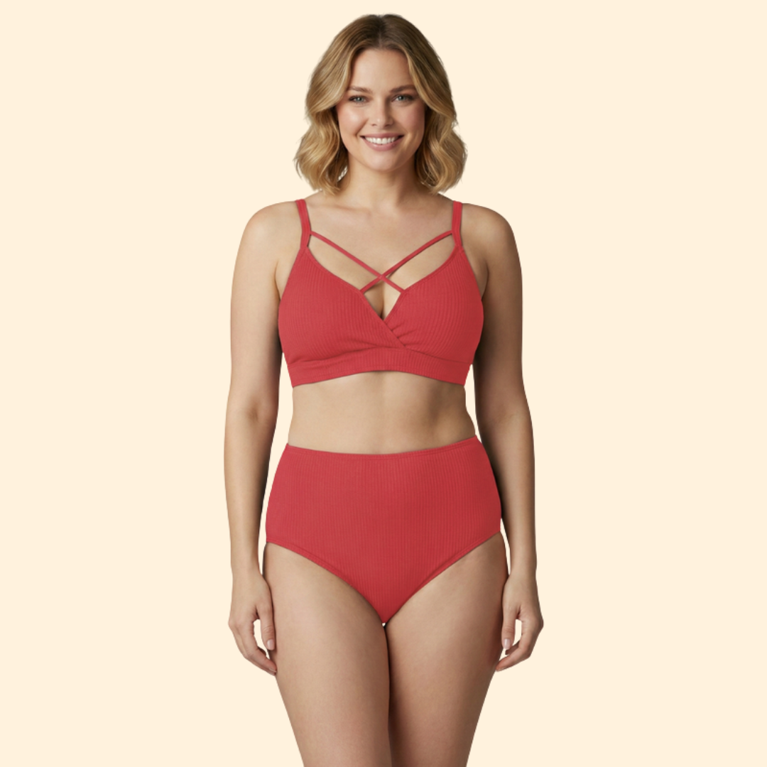 Women's Criss-Cross Ribbed Bikini