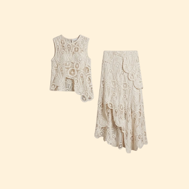 Women's Crochet Two-Piece Set