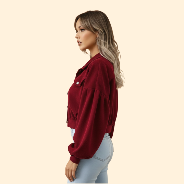Women’s Cropped Bomber Jacket