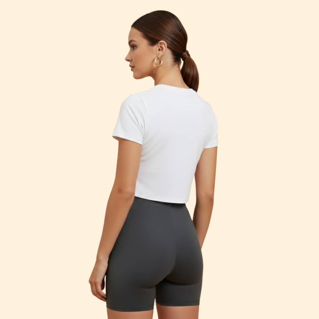 Women's Cropped T-Shirt & Shorts Set