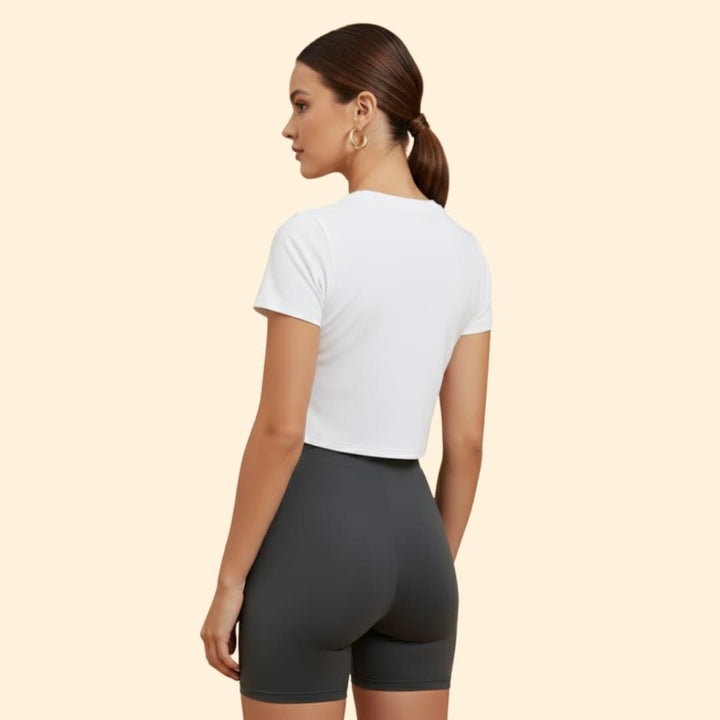 Women's Cropped T-Shirt & Shorts Set