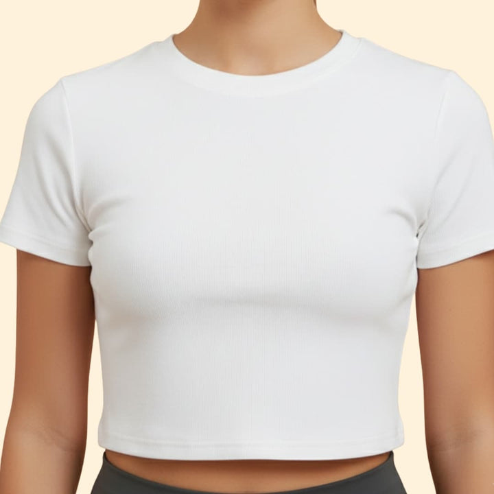 Women's Cropped T-Shirt & Shorts Set