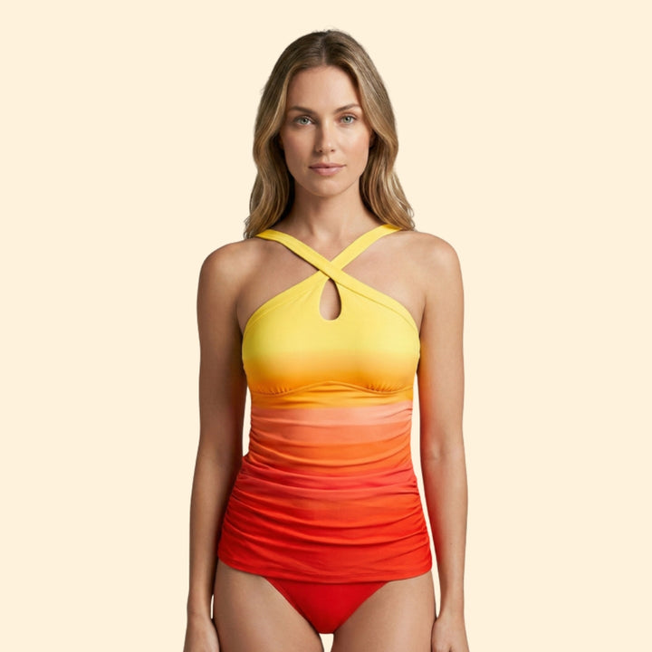 Women's Cross-Back Tankini Set