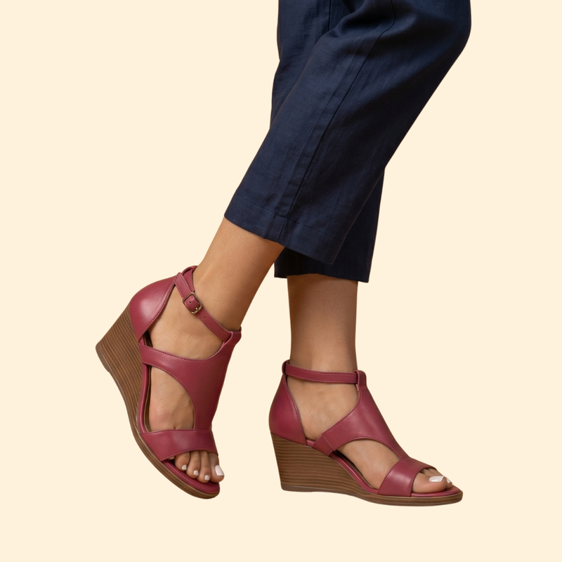 Women's Cushioned T-Strap Sandals