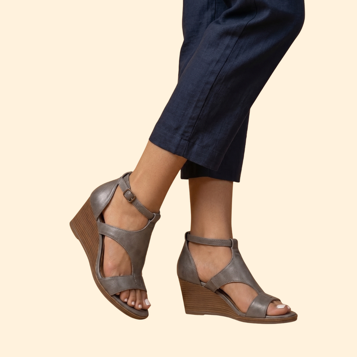 Women's Cushioned T-Strap Sandals